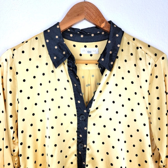 Stine Goya Maxwell Top in Dots Gold Black Extra Small - Picture 6 of 8